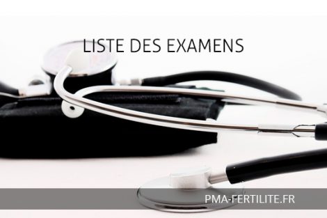 LISTE DES EXAMENS